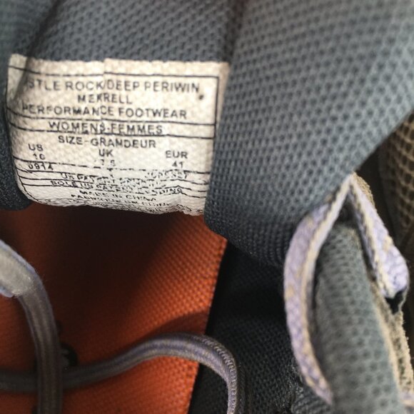 Merrell Castle Rock Deep Periwinkle Hiking Shoes Size 10 - Picture 5 of 12